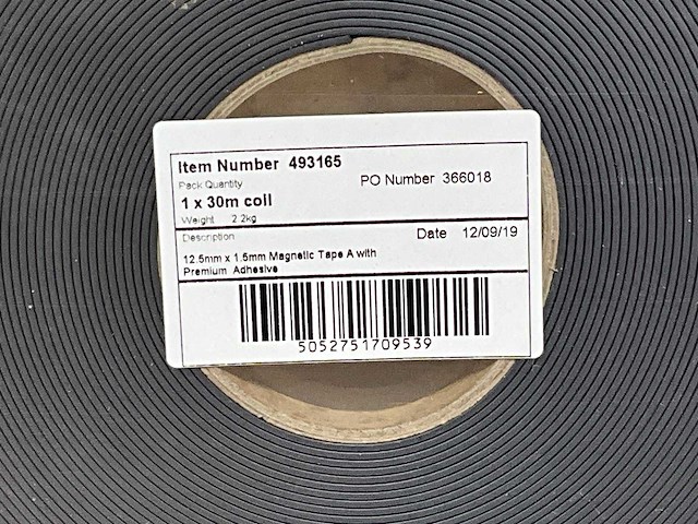 Rol magneettape 30m 12.5x1.5mm (5x) - afbeelding 2 van  3