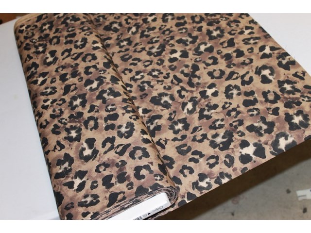 Rol stof 1 rol panter 138 breed 225 gr 11 meter - afbeelding 4 van  5