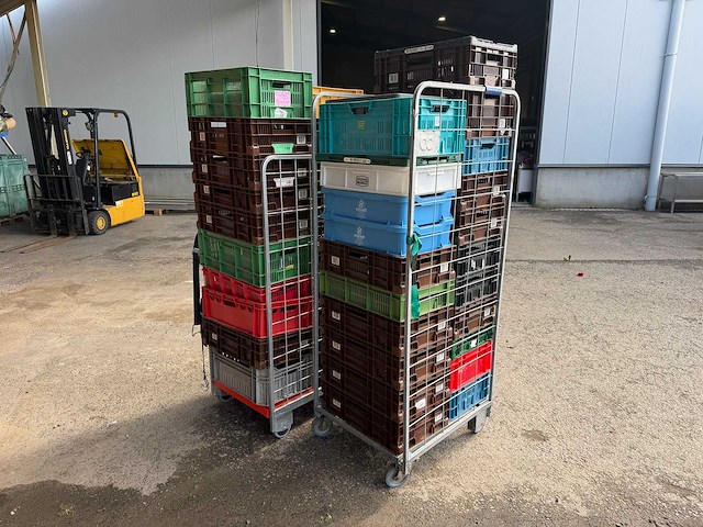 Rolcontainer met kratten (2x) - afbeelding 1 van  6