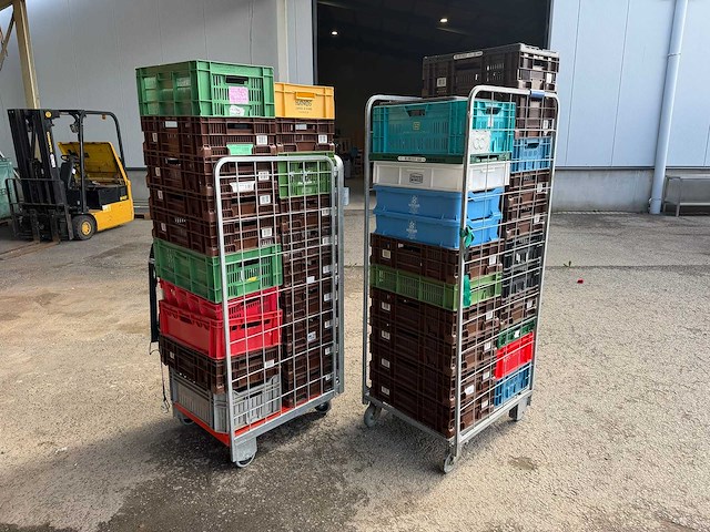 Rolcontainer met kratten (2x) - afbeelding 2 van  6
