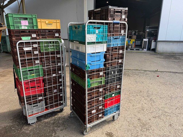 Rolcontainer met kratten (2x) - afbeelding 3 van  6