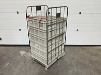 Rolcontainer met kratten - afbeelding 1 van  3