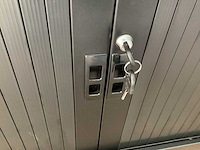 Roldeurkast 120 cm , zwart / beuken - afbeelding 2 van  5