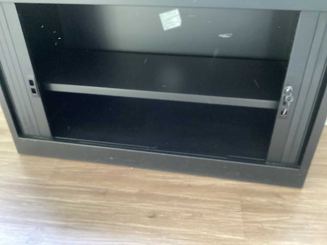 Roldeurkast 120 cm , zwart / beuken - afbeelding 5 van  5