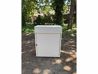 Roldeurkast laag wit (incl plantenbak) 80 x 45 x 105 cm (4x) - afbeelding 2 van  5