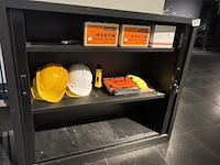 Roldeurkast met bhv en pbm materialen, zwart - afbeelding 2 van  9