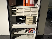 Roldeurkast met bhv en pbm materialen, zwart - afbeelding 7 van  9