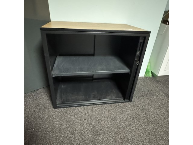 Roldeurkast, zwart/beuken - afbeelding 2 van  2