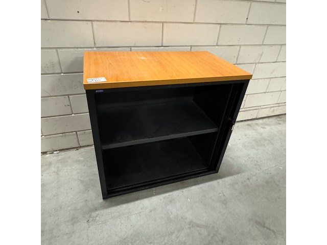 Roldeurkast, zwart/beuken - afbeelding 1 van  5