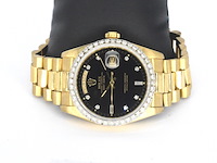 Rolex - gouden rolex oyster perpetual day date polshorloge met natuurlijke diamanten - afbeelding 7 van  11