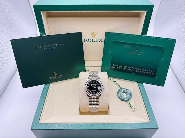 Rolex datejust 31 278240 | black roman dial | jubilee | unworn | 2026 - afbeelding 10 van  12