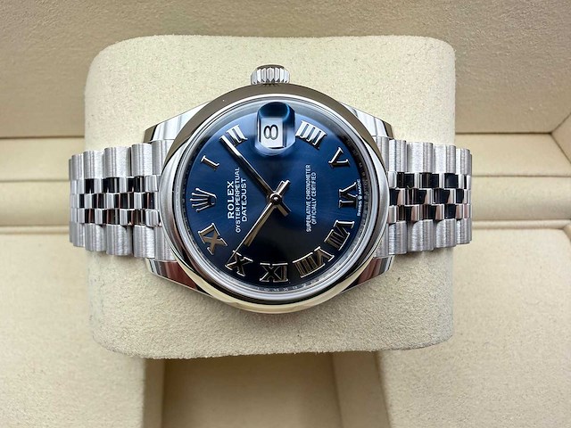 Rolex datejust 31 278240 | blue roman | jubilee | - afbeelding 7 van  12