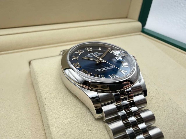 Rolex datejust 31 278240 | blue roman | jubilee | - afbeelding 10 van  12