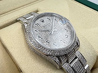 Rolex datejust 31 | 278240 | full "iced" out with natural diamonds arabic dial - afbeelding 11 van  12