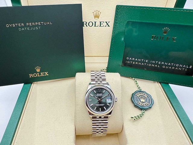 Rolex datejust 31 278240 | mint green | jubilee | unworn | 2026 - afbeelding 3 van  12