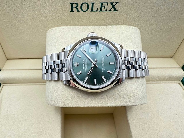 Rolex datejust 31 278240 | mint green | jubilee | unworn | 2026 - afbeelding 7 van  12