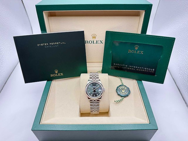 Rolex datejust 31 278240 | mint green | jubilee | unworn | 2026 - afbeelding 4 van  12
