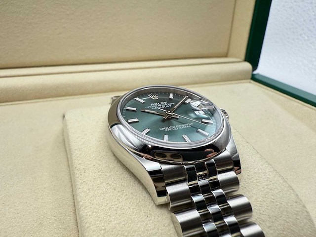 Rolex datejust 31 278240 | mint green | jubilee | unworn | 2026 - afbeelding 10 van  12