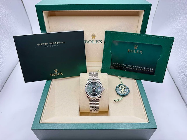 Rolex datejust 31 278240 | mint green | jubilee | unworn | 2026 - afbeelding 2 van  12