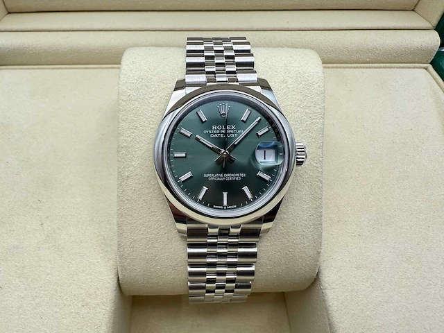 Rolex datejust 31 278240 | mint green | jubilee | unworn | 2026 - afbeelding 1 van  12