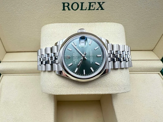 Rolex datejust 31 278240 | mint green | jubilee | unworn | 2026 - afbeelding 4 van  12