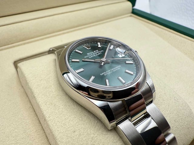 Rolex datejust 31 278240 | mint green | unworn | 2026 - afbeelding 11 van  12