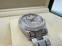 Rolex datejust 31 278240 | steel oyster iced out natural diamonds | arabic dial | 2023 - afbeelding 10 van  12