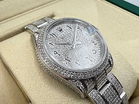 Rolex datejust 31 278240 | steel oyster iced out natural diamonds | arabic dial | 2023 - afbeelding 11 van  12