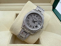 Rolex datejust 31 278240 | steel oyster iced out natural diamonds | roman dial | 2023 - afbeelding 2 van  12