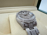 Rolex datejust 31 278240 | steel oyster iced out natural diamonds | roman dial | 2023 - afbeelding 4 van  12