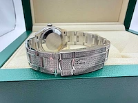 Rolex datejust 31 278240 | steel oyster iced out natural diamonds | roman dial | 2023 - afbeelding 12 van  12