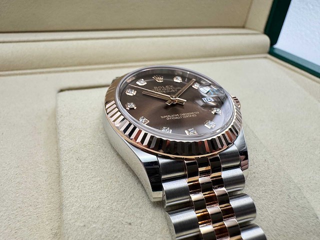 Rolex datejust 31 278271 | chocolate diamond dial | jubilee | 2026 | unworn - afbeelding 9 van  10