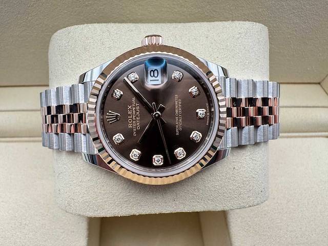 Rolex datejust 31 278271 | chocolate diamond dial | jubilee | 2026 | unworn - afbeelding 5 van  10