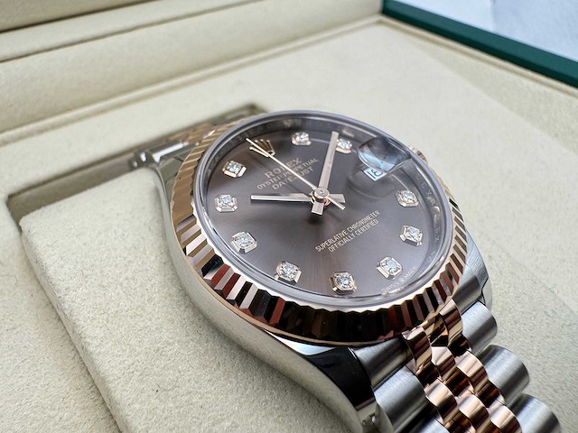 Rolex datejust 31 278271 | chocolate diamond dial | jubilee | 2026 | unworn - afbeelding 7 van  10