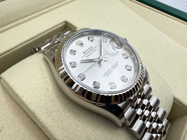 Rolex datejust 31 278274 | silver diamond dot | jubilee | 2026 | unworn - afbeelding 2 van  12