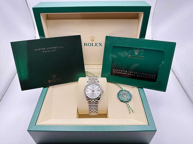 Rolex datejust 31 278274 | silver diamond dot | jubilee | 2026 | unworn - afbeelding 4 van  12