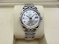Rolex datejust 31 278274 | silver diamond dot | jubilee | 2026 | unworn - afbeelding 1 van  12