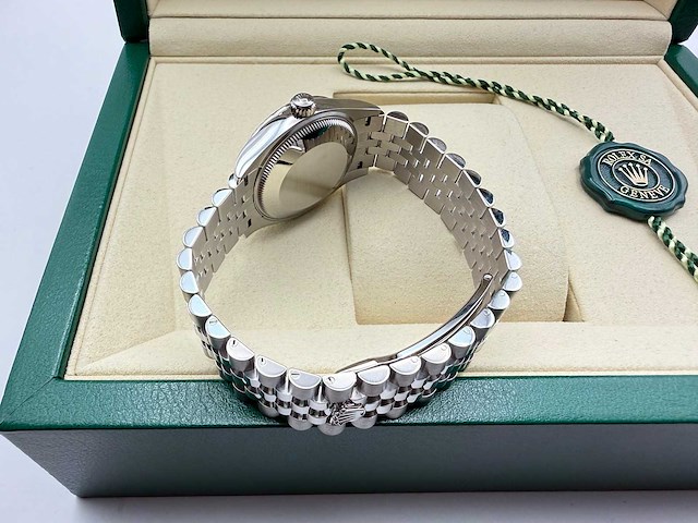 Rolex datejust 31 278274 | silver diamond dot | jubilee | 2026 | unworn - afbeelding 11 van  12