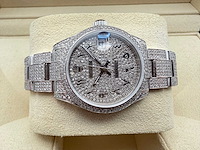 Rolex datejust 31 | steel oyster iced out natural diamonds | arabic dial | 2023 - afbeelding 7 van  12