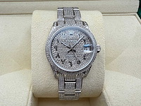 Rolex datejust 31 | steel oyster iced out natural diamonds | arabic dial | 2023