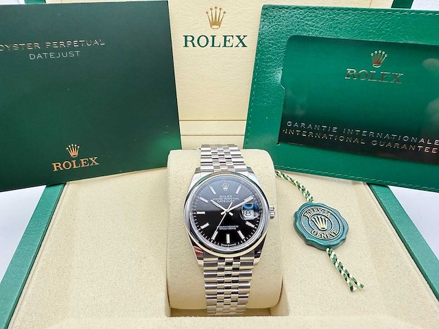 Rolex datejust 36 126200 | black dial | jubilee | 2026 | unworn - afbeelding 3 van  12