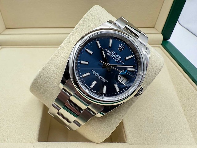Rolex datejust 36 126200 | blue | 2026 | full set - afbeelding 4 van  12