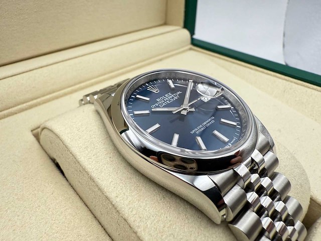 Rolex datejust 36 126200 | blue dial | jubilee | unworn | 2026 - afbeelding 11 van  12