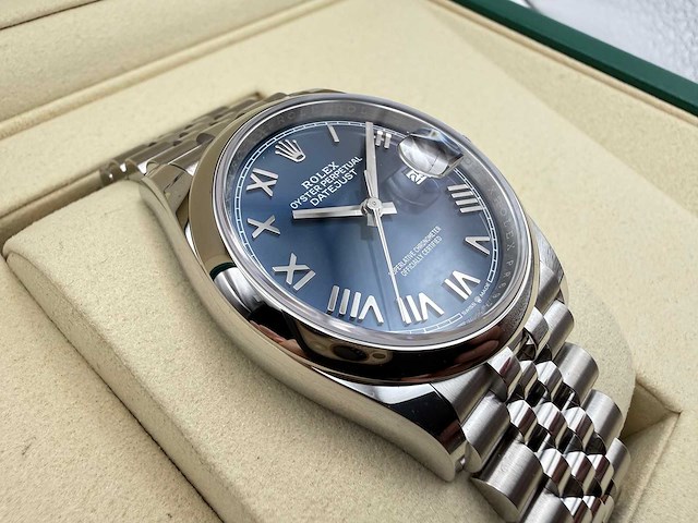 Rolex datejust 36 126200 | blue roman dial | jubilee | unworn | 2026 - afbeelding 2 van  12
