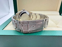 Rolex datejust 36 126200 | full "iced" out with natural diamonds | arabic dial | 2024 - afbeelding 12 van  12