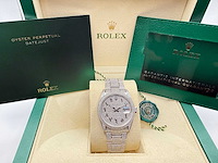 Rolex datejust 36 126200 | full "iced" out with natural diamonds | arabic dial | 2024 - afbeelding 3 van  12