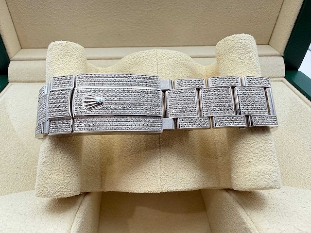 Rolex datejust 36 126200 | full "iced" out with natural diamonds | arabic dial | 2024 - afbeelding 9 van  12