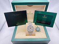 Rolex datejust 36 126200 | full "iced" out with natural diamonds - afbeelding 3 van  12