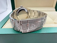 Rolex datejust 36 126200 | full "iced" out with natural diamonds - afbeelding 7 van  12