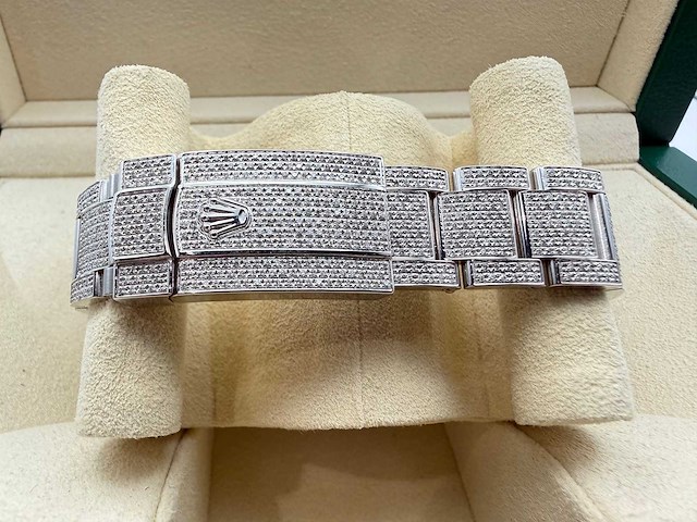 Rolex datejust 36 126200 | full "iced" out with natural diamonds - afbeelding 8 van  12